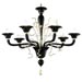 Foscari series - Murano Chandelier 6 lights with curls
